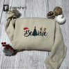 Vintage Embroidered Sweatshirt Sno.opy Enjoying Winter cute, Peanuts Christmas Shirt Sweatshirt/ Hoodie/ T-Shirt, Christmas peanuts