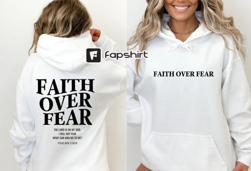 Faith Over Fear Christian Hoodie, Christian Sweatshirt, Jesus Hoodie, Trendy Hoodie, Bible Verse Sweater,Aesthetic Clothes, Aesthetic Hoodie