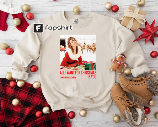 Vintage Retro Mariah Carey 1994 Christmas Shirt, Merry Christmas One and All Tour 2023, All I Want For Christmas Sweatshirt TShirt Hoodie