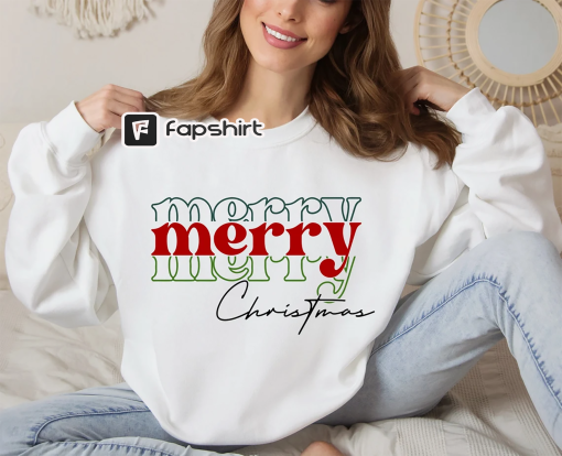 Merry Christmas Sweatshirt, Christmas Sweatshirt, Winter Holiday Hoodie, Christmas Gift, Christmas Matching Sweater, Christmas Hoodie