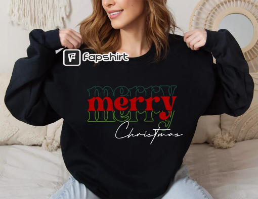 Merry Christmas Sweatshirt, Christmas Sweatshirt, Winter Holiday Hoodie, Christmas Gift, Christmas Matching Sweater, Christmas Hoodie