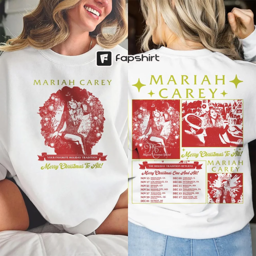 Mariah Carey 2023 One And All Music Shirt 2 Sides, Bootleg Merry Christmas Vintage Y2K Sweatshirt, All I Want To Christmas