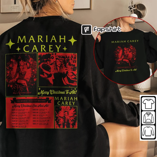 Mariah Carey 2023 One And All Music Shirt 2 Sides, Bootleg Merry Christmas Vintage Y2K Sweatshirt, All I Want To Christmas