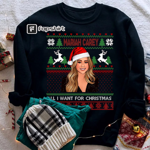 Mariah Carey 1994 Christmas Ugly Shirt, Mariah Carey Merry Christmas One and All Tour 2023, All I Want For Christmas Ugly T-Shirt