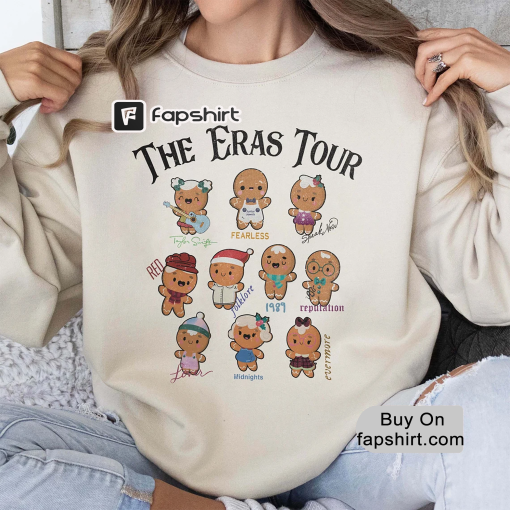 The Eras Tour Gingerbread Sweatshirt, Retro Gingerbread Christmas Shirt, Eras Tour Christmas Sweatshirt, Christmas Sweater, Christmas Gift