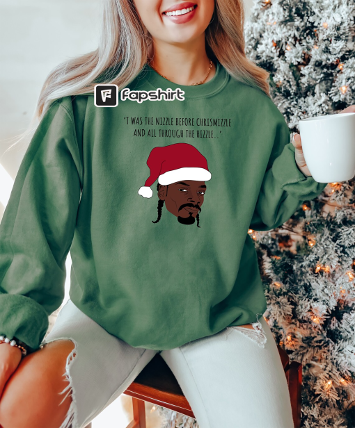 Funny Santa Snoop Dogg Sweatshirt, Funny Christmas Sweatshirt, Christmas Song Sweater,Christmas Gifts,Chrismizzle Sweater,Christmas Crewneck