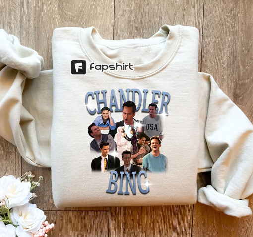 Retro Chandler Bing Sweatshirt-Chandler Bing T-shirt,Chandler Bing Sweater,Vintage Chandler Bing Tee, Matthew Perry Shirt,Retro Chandler Tee