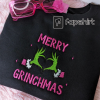 Grich Hand embroidered, Grin Mode On Shirt, Movie Christmas Hoodie, That’s It I’m not Going, Merry Grinmas, Gift for Christmas