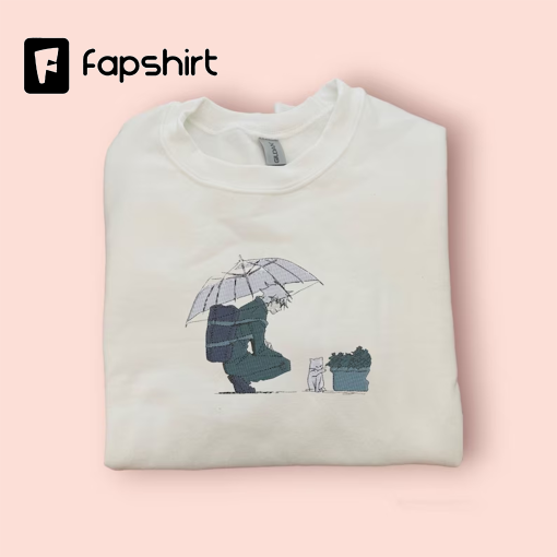 Rain Embroidered Crewneck Sweatshirt/T-Shirt