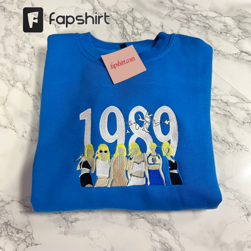 1989 Taylor Crewneck Top, 1989 Swift Embroidered Crew,Anniversary gifts, Taylor sweaters, Y2k crew neck sweaters, Fall clothing