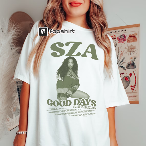 SZA Hoodie, SZA Shirt Good Days, sza Merch, SZA sos Tour, sza Album Shirt, sza Graphic Tee, Street Wear Hoodie, Design on Back, sza Fan