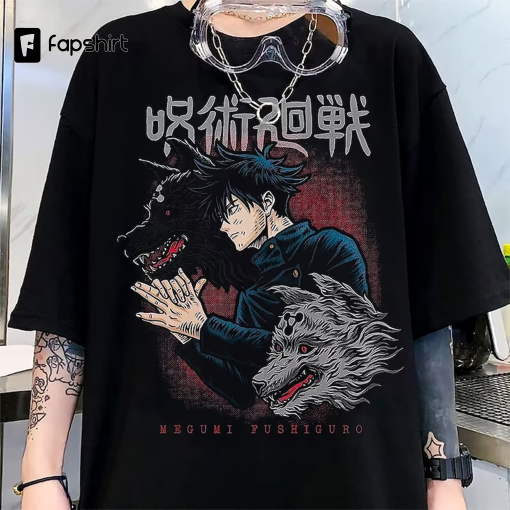 Megumi Divine Dogs Shirt, Anime Hoodie, Anime Shirt, Gojo Shirt, Anime Lover Gift, Unisex Anime Cosplay