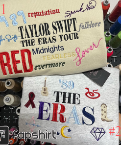 Embroidered Swiftie Shirt, Taylor Swift Christmas Shirt,…