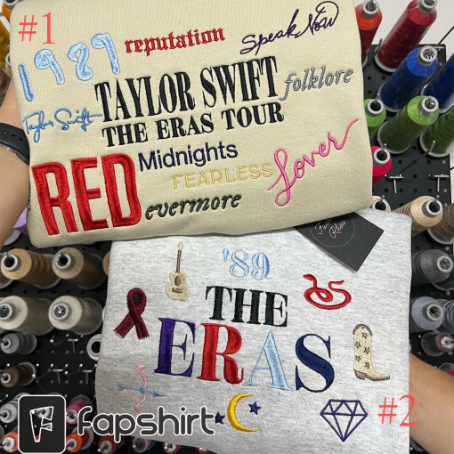 Embroidered Swiftie Shirt, Taylor Swift Christmas Shirt, Christmas Gift for Swifties, The Eras Tour Christmas Shirt,