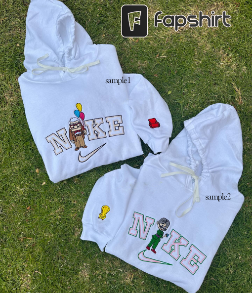 Up Carl x Ellie Couple Embroidered Sweatshirt, Anniversary Embroidered Sweater, Matching Sweater, Couple Matching Clothes, Carl and Ellie