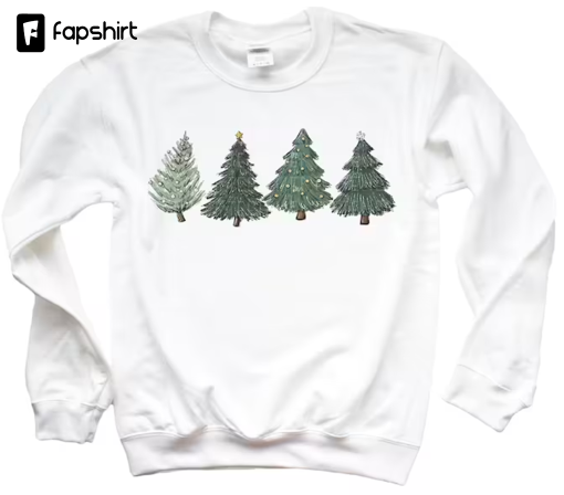 Christmas Sweatshirt,Womens Christmas Sweater,Christmas Crewneck Pullover Christmas Tree Holiday Sweaters Winter Matching Kids Youth Toddler