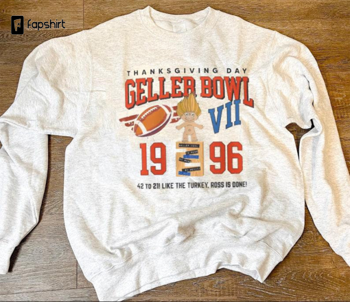 Friends Sweatshirt, Unisex, Geller Bowl, 90s Nostalgia, College Letters Sweatshirt, Thanksgiving, Friends Reunion, The One with the Football