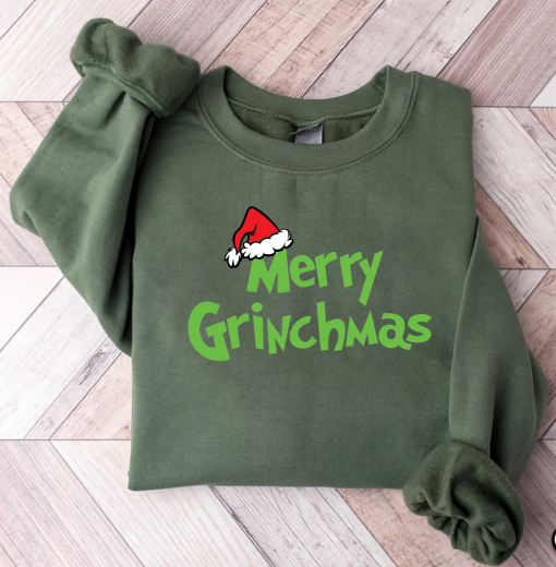 Christmas Sweatshirt, Grinch Sweatshirt, Christmas Sweatshirt, Grinch Sweatshirt, Christmas Vibe, Gift for All, Merry Christmas