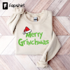 Ginchy Pine Tree Whoville Embroidered Sweatshirt, grinch Christmas Embroidered Sweatshirt, Christmas Embroidered Sweatshirt, Christmas Gift