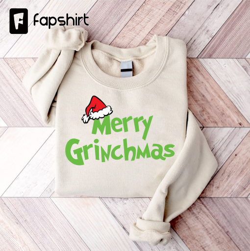 Christmas Sweatshirt, Grinch Sweatshirt, Christmas Sweatshirt, Grinch Sweatshirt, Christmas Vibe, Gift for All, Merry Christmas