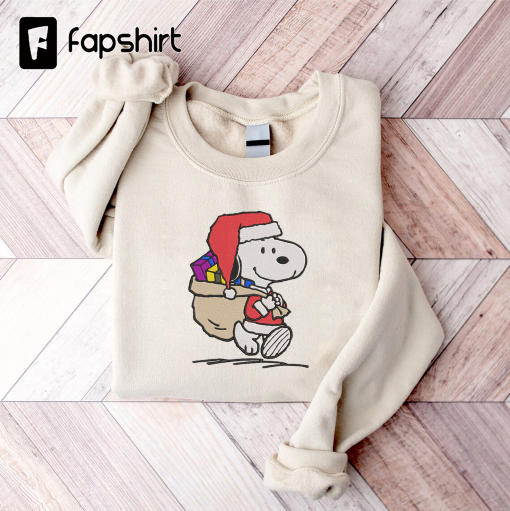 Vintage Embroidered Sno.opy and woodstock Enjoying Winter cute, sweatshirt, tshirt,hoodie Embroidered Unisex Sweatshirt