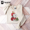 Sn.o.o.py Cha.rlie Brown Christmas Embroidered Sweatshirt, xmas embroidered hoodie, Snoopy and friends sweatshirt