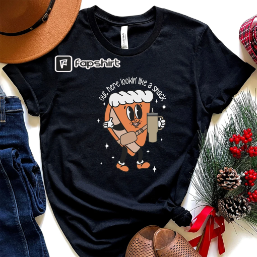 Thanksgiving Tshirt I Thankful Party Tee I Kids Thankful Tee I Out Here Looking Like A Snack I Funny Thanksgiving Shirt I Pumpkin Lover Tee