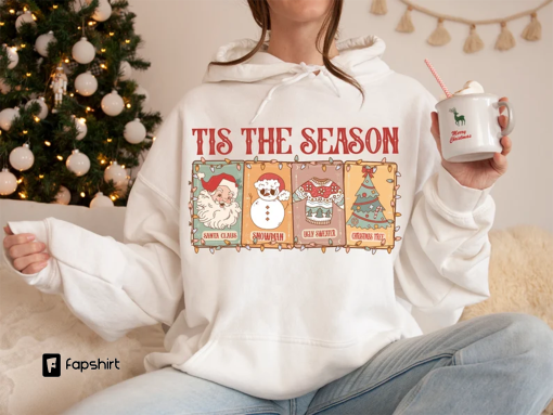 Retro Tis The Season, Tarot Vintage Santa Claus, Groovy Christmas, Christmas Shirt sublimation, Merry Christmas, Christmas