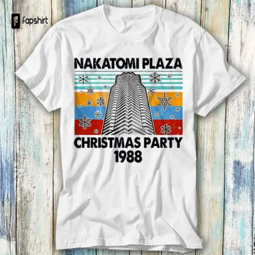 Nakatomi Plaza 1988 Christmas Party Retro Die Movie Bruce T Shirt Meme Gift Funny Top Tee Style Unisex Gamer Movie Music 836