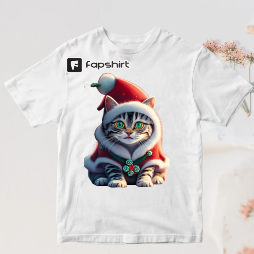 Meowy Christmas Cat Lovers Shirt – Festive Cat Lover’s Tee – Cat Lover’s Christmas Apparel – Unique Cat Lover’s Gift