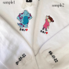 Simba and Nala Couple Embroidered sweatshirt, Matching couble