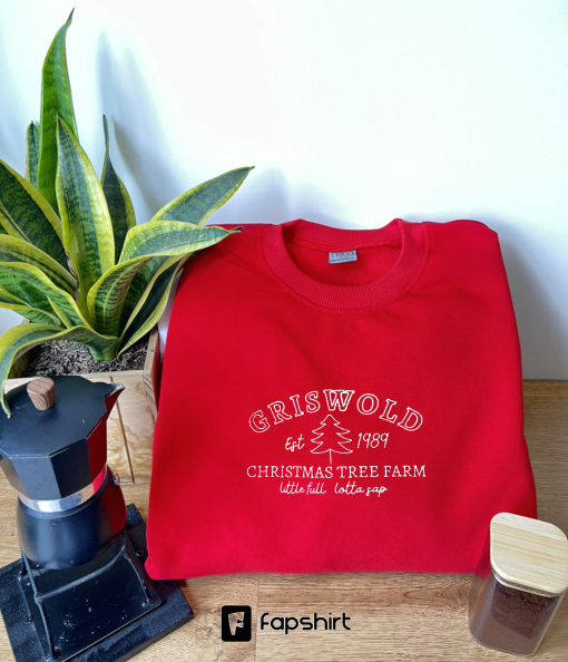 Griswold Tree Farm Sweatshirt — Embroidered, Christmas Tree Farm, Holiday Sweater