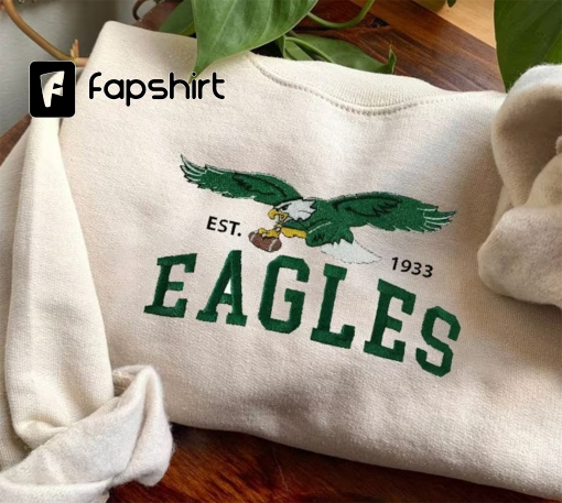 1933 Eagles Embroidered Sweatshirt, Eagles Crewneck Sweatshirt, Unisex Apparel, Gift for Fans