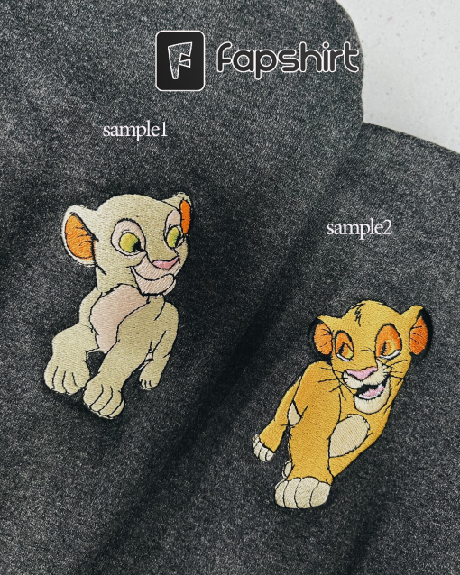 S.im.ba and N.a.la Embroidered Crewneck , Lion King Sweatshirt or Hoodie, Anniversary Gift, Couple Tshirt, Hoodie, Valentine Gift