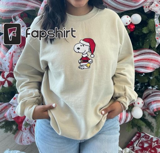 Embroidered Peanuts Sweatshirt, Christmas Sweatshirt, Holiday crewneck, Snoopy Sweatshirt, Peanuts Christmas Sweater, Charlie Brown Shirt