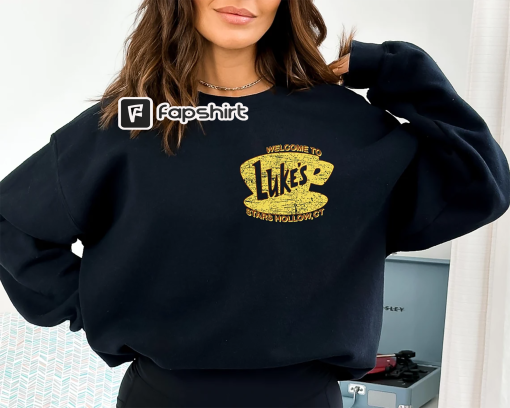 Luke’s Diner Stars Hollow Sweatshirt and Hoodie, Retro Text Luke’s Diner Sweatshirt, Vintage Style Stars Hollow Hoodie Gift