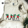 Embroidered Christmas Chickens Sweatshirt – Funny Christmas Chickens Embroidered Unisex Sweatshirt or Hooded Sweatshirt