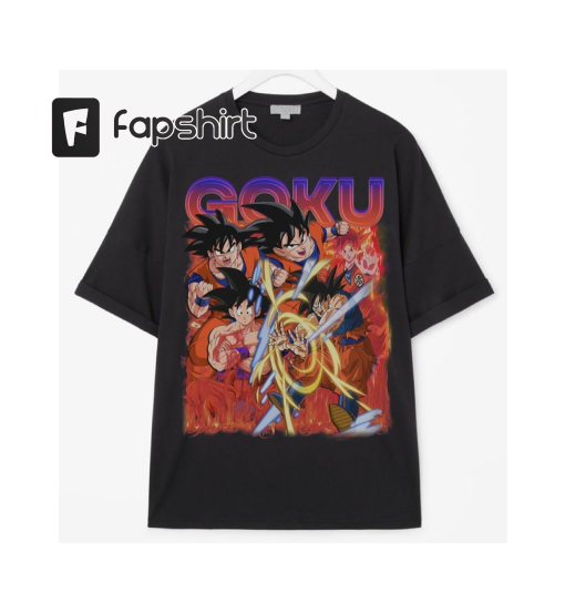 Vintage 90s Graphic Bootleg Style Goku Saiyan DBZ T-Shirt, Goku Vintage Oversized Anime Tee, Anime Unisex shirt Gift