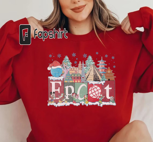 BM® Disney Epcot Christmas Sweatshirt, Joy to the World Christmas 2023 Comfort Colors Shirt, Epcot World Tour Shirt, Christmas at Epcot