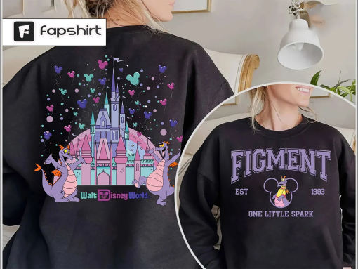 Figment est 1983 Shirt, One Little Spark Shirt, Retro Walt Disneyworld Shirt, Disneyland Castle Shirt, Epcot Figment Shirt