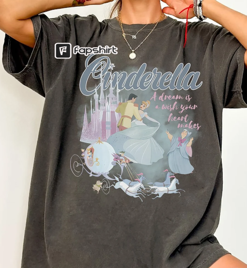 Vintage Dissney Cinderella Comfort Colors® Shirt, Walt Disney Princess Shirt, Cinderella Shirt, Disneyworld Shirts, Disney Family Shirts