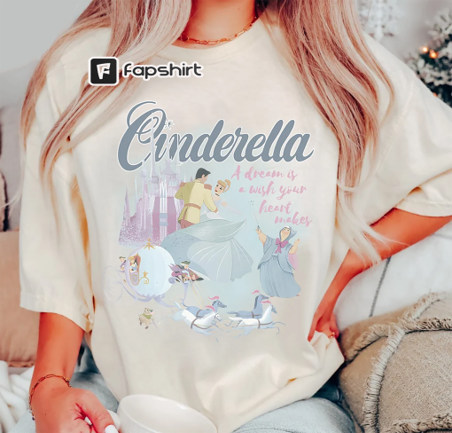 Vintage Dissney Cinderella Comfort Colors® Shirt, Walt Disney Princess Shirt, Cinderella Shirt, Disneyworld Shirts, Disney Family Shirts