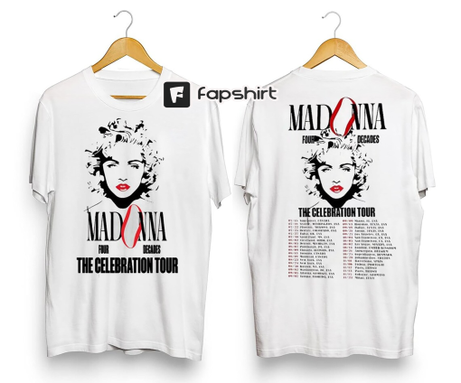 Madonna The Celebration 2023 Tour Shirt, Madonna Fan Lovers Shirt, 90s Vintage Shirt, Four Decades Madonna Shirt, Madonna Queen Of Pop Shirt