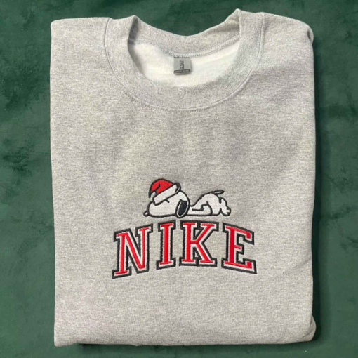 Embroidered Inspired Peanuts Sno.opy House with Lights Christmas Crewneck Sweatshirt, Sno.opy Christmas Sweater, Peanuts Christmas Sweater