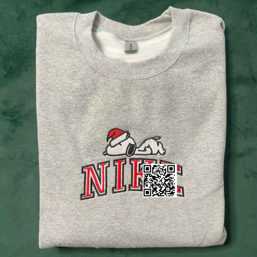 Embroidered Inspired Peanuts Sno.opy House with Lights Christmas Crewneck Sweatshirt, Sno.opy Christmas Sweater, Peanuts Christmas Sweater