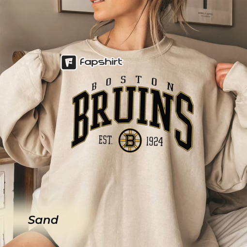 Vintage Boston Hockey Sweatshirt, Boston Bruins Shirt, Bruins Tee, Hockey Sweatshirt, Hockey Fan Shirt, Boston Hockey Shirt