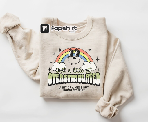 Overstimulated Mom Club Sweatshirt, Funny Mental Health Sweatshirt, Women Graphic Tee, Funny Anxiety Crewneck, Oversized Hoodie