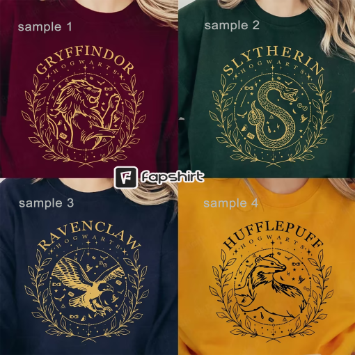 Vintage Hogwarts Sweatshirts, Wizard Sweatshirt, Wizarding World Sweatshirt, Hogwarts House Sweatshirt, Magic World Sweatshirt, HP Fan Gift