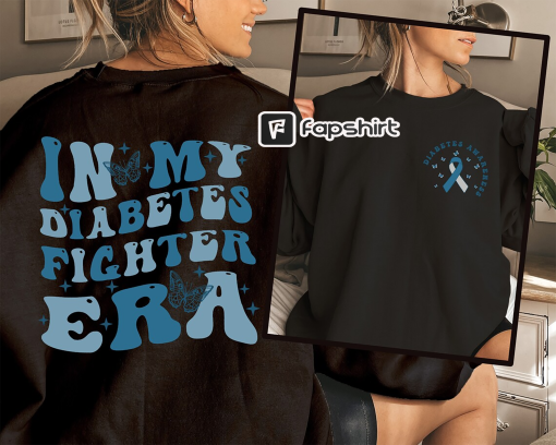 Diabetes Awareness Sweatshirt, Diabetes Fighter Sweatshirt, In Diabetic Warrior Era Shirt, Diabetes Month, T1D Sweater, Blue Ribbon Sweater