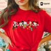 Personalized Disney Mickey and Friends Christmas Family Matching T-shirt, Custom All Characters Disneyland Xmas Tee, Mickey Very Merry Xmas